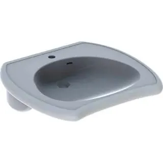 Geberit Vitalis Waschtisch, barrierefrei, 55x55cm mit Hahnloch, mit Überlauf, weiß – Bild 2