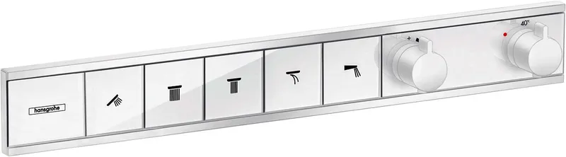 Hansgrohe Thermostat Unterputz RainSelect Fertigset 5 Verbraucher mattweiss