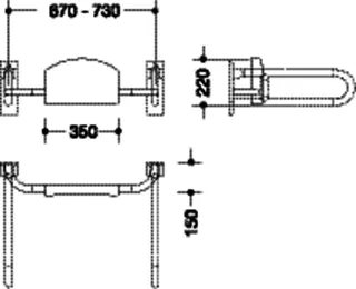 HEWI Rückenst. Ser 801, SK-Griff-Mont., antimikrobielle Ausrüstung signalweiß – Bild 5