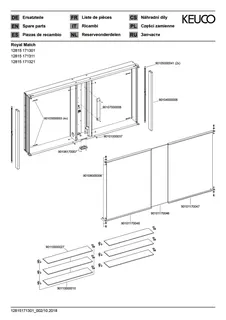 Keuco Spiegelschrank Royal Match 12815, Wandeinbau, 1300 x 700 x 149 mm – Bild 3