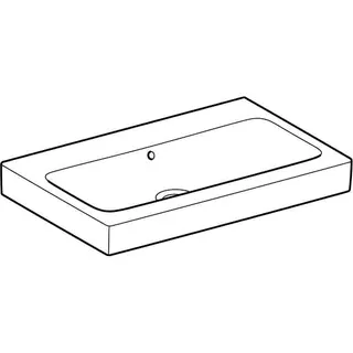 Geberit iCon Waschtisch, 75x48,5cm ohne Hahnloch, mit Überlauf, weiß – Bild 3