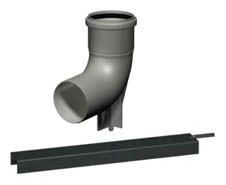 Bertrams Polyline EW starr Befestigungsset DN 80 (Stützbogen mit Auflageschiene)