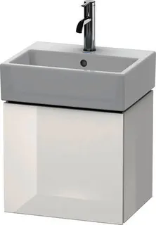 DU WTU L-Cube 400x434x341mm, 1 Tür A: links, Weiß Hochglanz