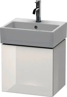DU WTU L-Cube 400x434x341mm, 1 Tür A: rechts, Weiß Hochglanz