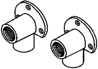 TECE-Wandscheiben Siliziumbronze 2 Wandscheiben 1/2" x 1/2" Innengewinde – Bild 2