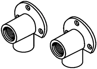 TECE-Wandscheiben Siliziumbronze 2 Wandscheiben 1/2" x 1/2" Innengewinde – Bild 4