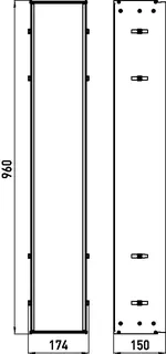 Emco Einbaurahmen asis 150 00061 für Module m. 964 mm Höhe – Bild 2
