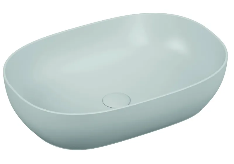 VitrA Aufsatzschale Outline oval 580x400 mm CERAFINE Weiß Hochglanz VC