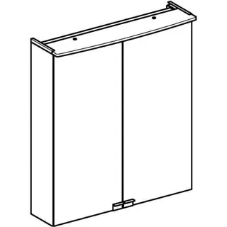 Geberit Option Basic Spiegelschrank m. Beleuchtung 2 Türen 60x67,7x18cm weiß – Bild 3