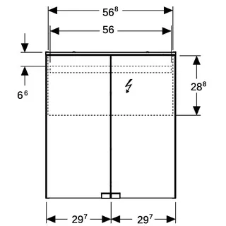 Geberit Option Basic Spiegelschrank m. Beleuchtung 2 Türen 60x67,7x18cm weiß – Bild 4