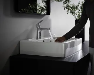 Hansgrohe Waschtischmischer 100 Focus CoolStart ohne Ablaufgarnitur chrom – Bild 4