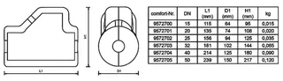 comfort-Universal-PE-Dämmschale für Schrägsitzventile DN 50 (2") – Bild 2