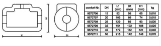 comfort-Universal-PE-Dämmschale für Geradsitzventile/Kugelhähne DN 20 (3/4") – Bild 2