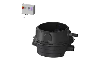 KESSEL-Rückstauhebeanlage Ecolift XL Mono, 1 mot. Klappe, SPF 1400-S3, Konus