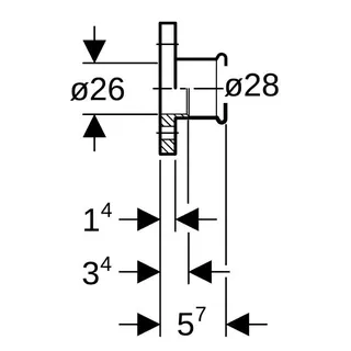Geberit Mapress Kupfer Flansch PN 10/16 mit Pressmuffe (Gas) d28 – Bild 4