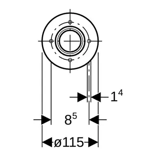 Geberit Mapress Kupfer Flansch PN 10/16 mit Pressmuffe (Gas) d28 – Bild 5