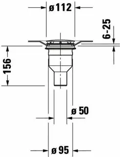Duravit Duschwannenablauf, Abgang senkrecht Ablaufdurchmesser 90mm, weiß – Bild 2