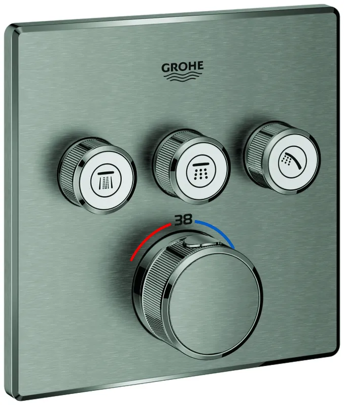 GROHE Thermostat Grohtherm SmartControl 29126 eckig FMS 3 ASV supersteel