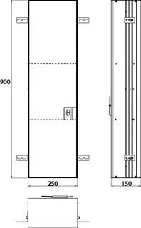 Emco LED-Schrankmodul asis plus 11008 Unterputz, 2 Ablagen 900 mm befliesbar – Bild 4