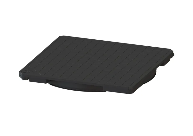 KESSEL-Abdeckplatte schwarz, tagwasserdicht, 366x366 mm