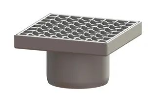 KESSEL-Aufsatzstück Ferrofix Sys 125, Gitterrost, 200 x 200 mm