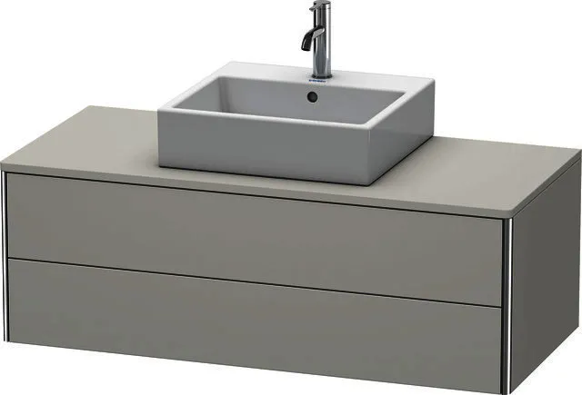 Duravit Waschtisch-Unterbau XSquare, 2 SK, wandh. 400x1200x548mm, Betongrau Matt