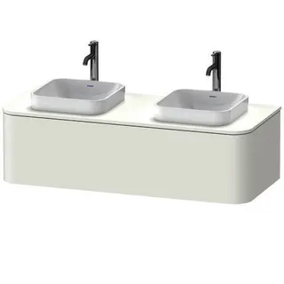 DU WTU HappyD2+ wandh.,354x1300x550mm 1Auszug, BP b., weiß seidenmatt