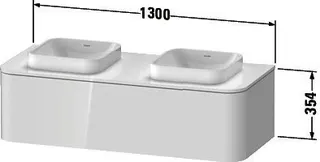 Duravit WTU HappyD2+ wandh.,354x1300x550mm 1Auszug, BP b., graphit supermatt – Bild 3