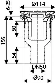 Ideal Standard Anschluss für Brausewannen, senkrecht, DN50 – Bild 2