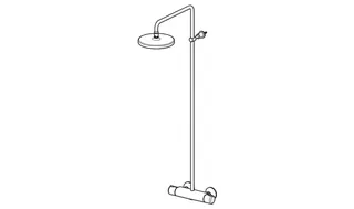 Regenbrause-Duscharmatur HANSAMICRA 4435 1-strahlig Ausld. 427 - 452 mm chr – Bild 2
