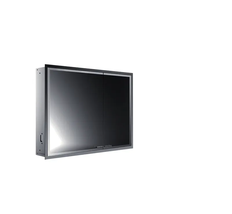Emco Lichtspiegelschrank prestige2 07105 Unterputz, Tür breit links 915 mm alu.