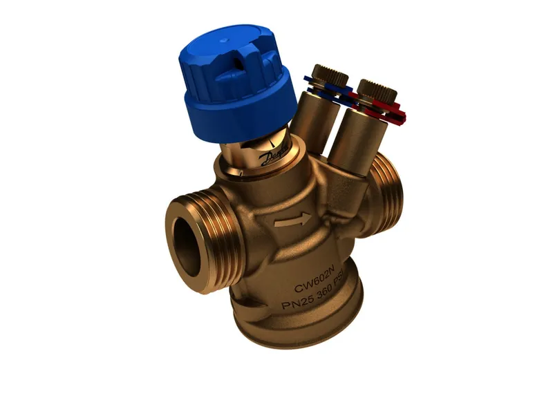 Danfoss druckunabh. Regelventil ABQM 4.0 DN20, 120-1200 l/h, m. Messnip. 1"AG