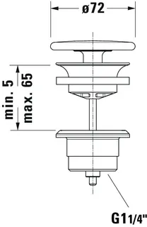 Duravit Schaftventil m.keramischer Ventilabdeckhaube, Weiß – Bild 2