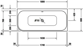 Duravit Happy D.2 Whirlw. 1800x800mm, Ecke R Angef Acryl-VK,Rückens.2,Combi P, Weiß – Bild 5