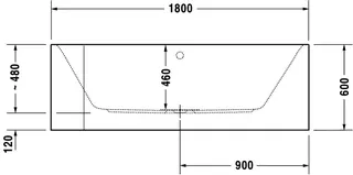 Duravit Happy D.2 Whirlw. 1800x800mm, Ecke R Angef Acryl-VK,Rückens.2,Combi P, Weiß – Bild 2