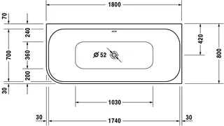 Duravit Happy D.2 Whirlw. 1800x800mm, Ecke R Angef Acryl-VK,Rückens.2,Combi P, Weiß – Bild 3