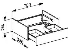 Keuco Unterbauschrank Edition 400 31440, m.Ausschn.,trüffel/trüffel – Bild 2