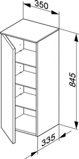 Keuco MS Royal Reflex 34020, A:links, 1-türig, trüffel/trüffel – Bild 2