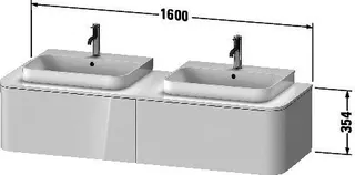 Duravit WTU HappyD2+ wandh.,354x1600x550mm 2Auszüge,BP b.,mediterrane eiche f.ASB – Bild 2