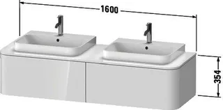Duravit WTU HappyD2+ wandh.,354x1600x550mm 2Auszüge,BP b.,mediterrane eiche f.ASB – Bild 3