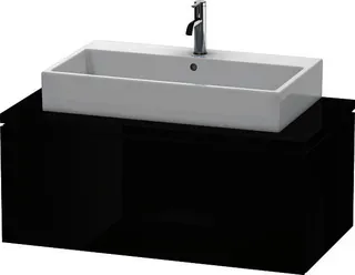 DU WTU für Konsole L-Cube 400x1020x547mm 1 Auszug, Schwarz Hochglanz