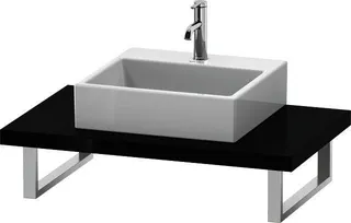 DU Konsole variabel L-Cube 1 Ausschn.,45xvarx550,Schwarz Hochglanz
