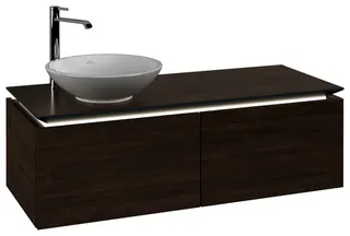 Villeroy & Boch WTUS Legato 1200x380x500mm m. Bel. 2 Ausz. Waschtisch links Arizona Oak – Bild 2