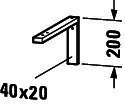 Duravit Konsolenträger-Winkel Universal 425x40x200mm – Bild 2