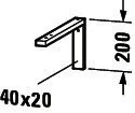 Duravit Konsolenträger-Winkel Universal 425x40x200mm – Bild 3