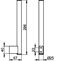 Keuco Ersatzrollh. Plan 14963, doppelt, Edelstahl – Bild 2