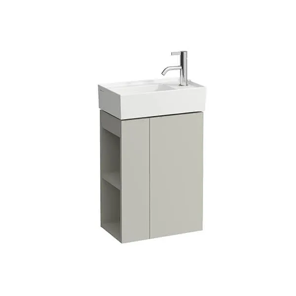 WTU K-LAUFEN 270x440x600 1Tür rechts Regal links P/P f.WT H815334 kieselgrau