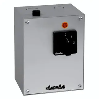 Kampmann 2-Stufen-Drehstromschalter 10 A Typ 30049 m. Raumthermostatanschluss
