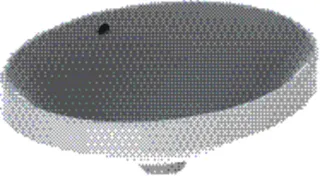 Geberit VariForm Einbauwaschtisch, oval 50x40cm, o. Hl, mit Überlauf, weiß gl