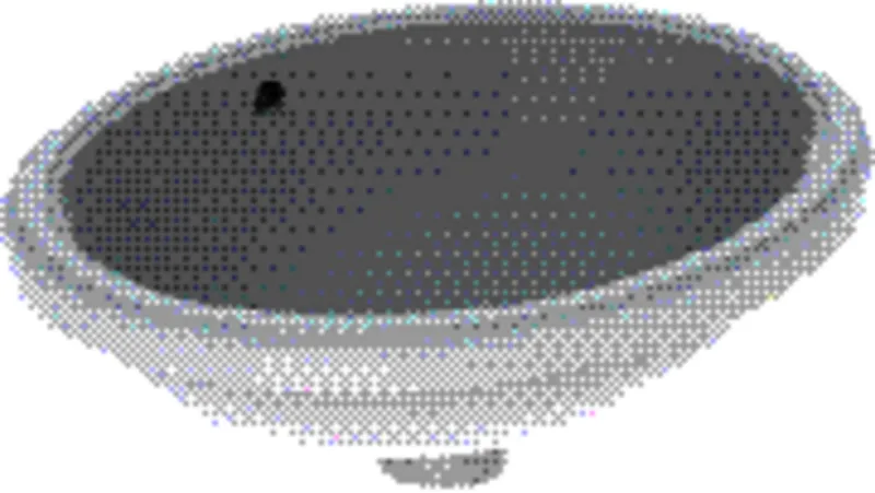 Geberit VariForm Unterbauwaschtisch, oval d:49,5x42cm, o. Hl, mit Überlauf, gl, weiß